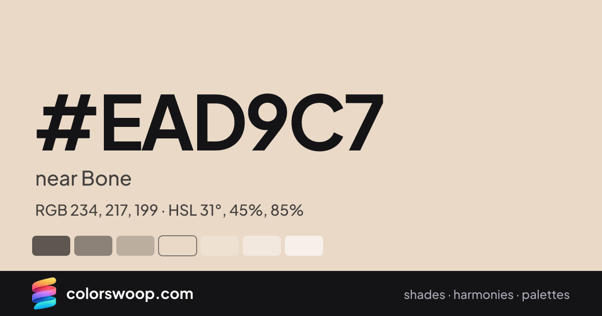 #EAD9C7 hex color card: near Bone, RGB 234, 217, 199